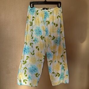 Like new cotton poplin floral PJ bottoms